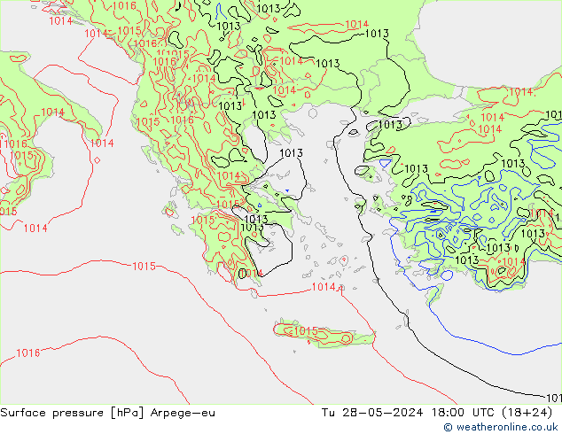 pression de l'air Arpege-eu mar 28.05.2024 18 UTC