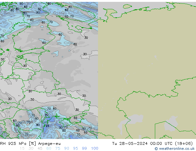 RV 925 hPa Arpege-eu di 28.05.2024 00 UTC