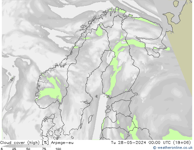 Wolken (hohe) Arpege-eu Di 28.05.2024 00 UTC