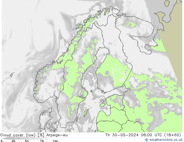 Wolken (tief) Arpege-eu Do 30.05.2024 06 UTC