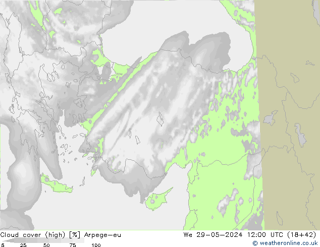 nuvens (high) Arpege-eu Qua 29.05.2024 12 UTC