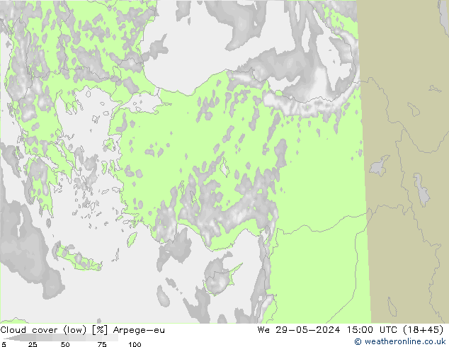 Bulutlar (düşük) Arpege-eu Çar 29.05.2024 15 UTC