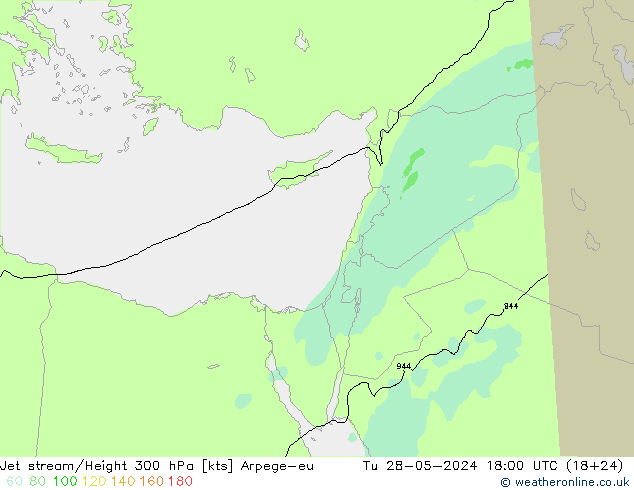 Prąd strumieniowy Arpege-eu wto. 28.05.2024 18 UTC