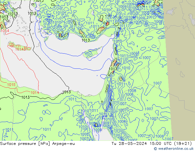 приземное давление Arpege-eu вт 28.05.2024 15 UTC
