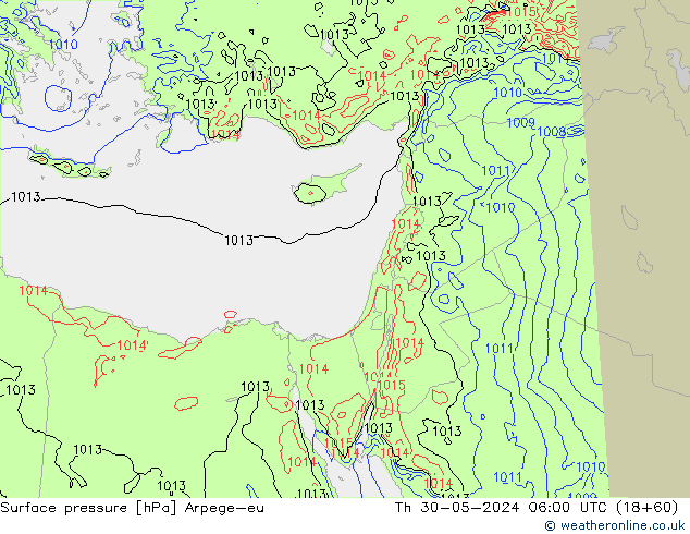 Yer basıncı Arpege-eu Per 30.05.2024 06 UTC