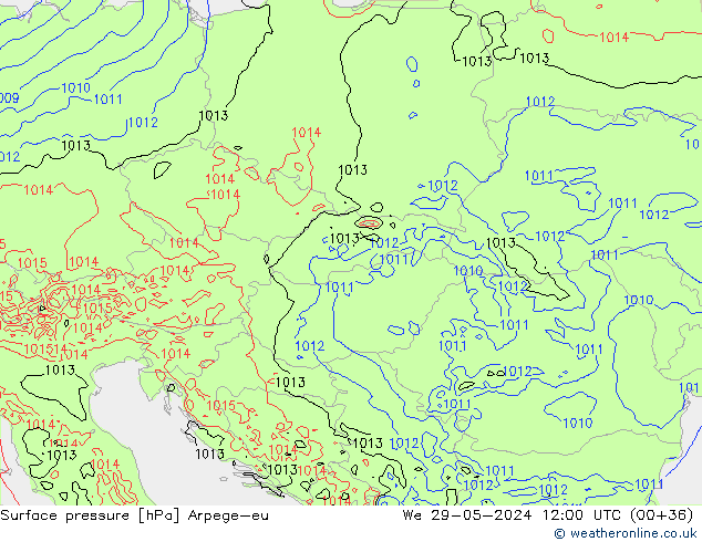 приземное давление Arpege-eu ср 29.05.2024 12 UTC