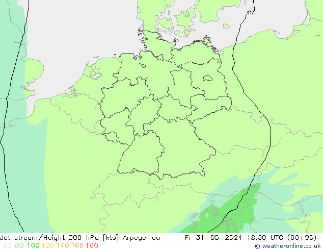 Corrente a getto Arpege-eu ven 31.05.2024 18 UTC