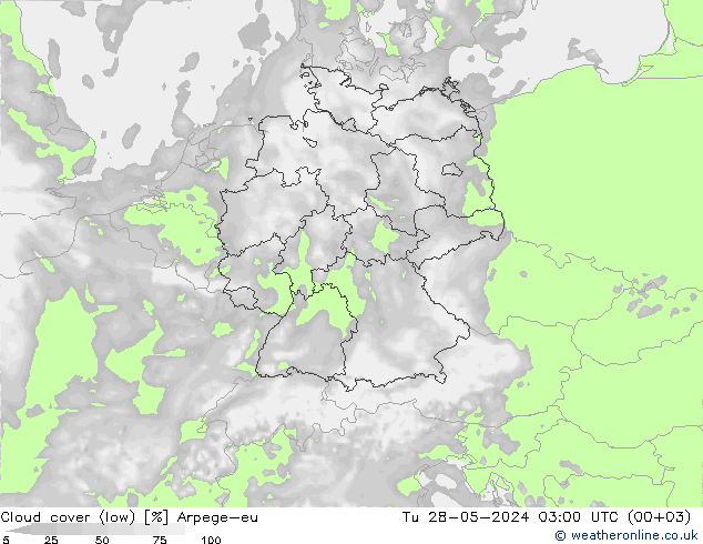 облака (низкий) Arpege-eu вт 28.05.2024 03 UTC