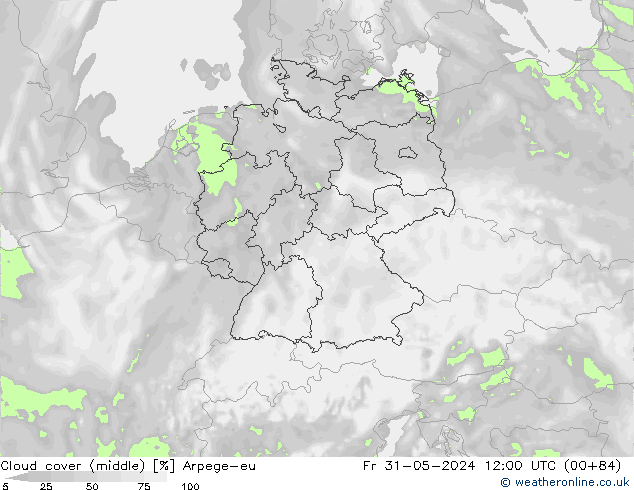 Nubes medias Arpege-eu vie 31.05.2024 12 UTC