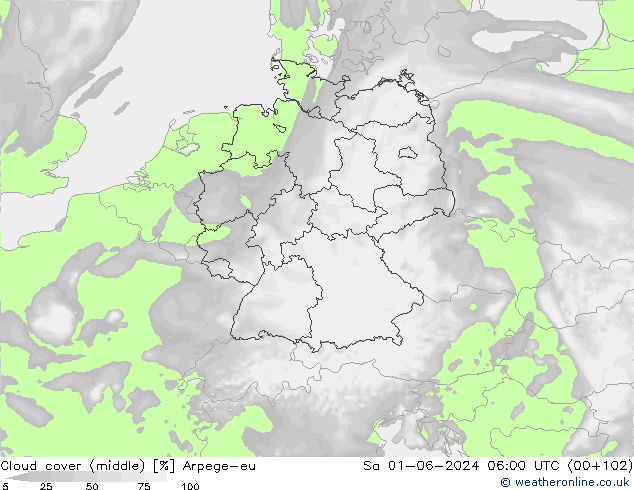 zachmurzenie (środk.) Arpege-eu so. 01.06.2024 06 UTC