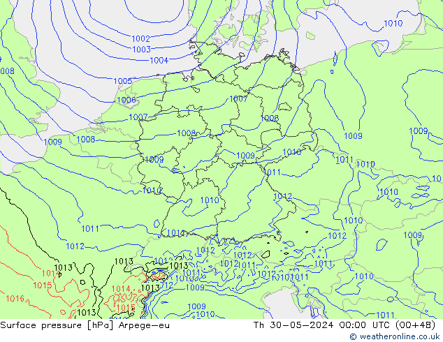 Yer basıncı Arpege-eu Per 30.05.2024 00 UTC