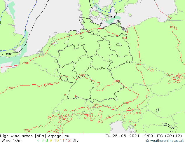 Izotacha Arpege-eu wto. 28.05.2024 12 UTC