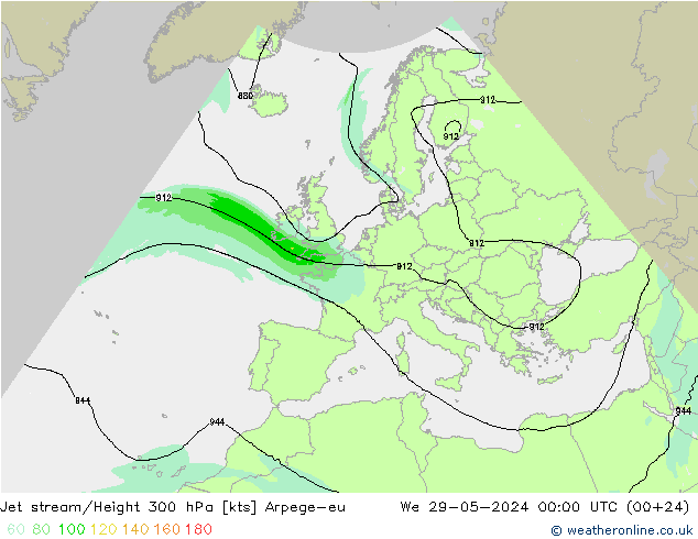 高速氣流 Arpege-eu 星期三 29.05.2024 00 UTC