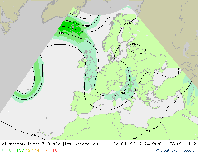 Jet Akımları Arpege-eu Cts 01.06.2024 06 UTC