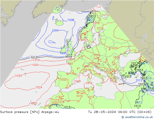 ciśnienie Arpege-eu wto. 28.05.2024 06 UTC