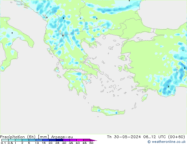 Nied. akkumuliert (6Std) Arpege-eu Do 30.05.2024 12 UTC