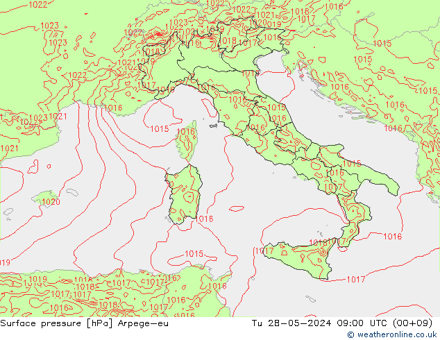 Luchtdruk (Grond) Arpege-eu di 28.05.2024 09 UTC