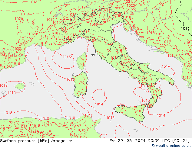 Yer basıncı Arpege-eu Çar 29.05.2024 00 UTC