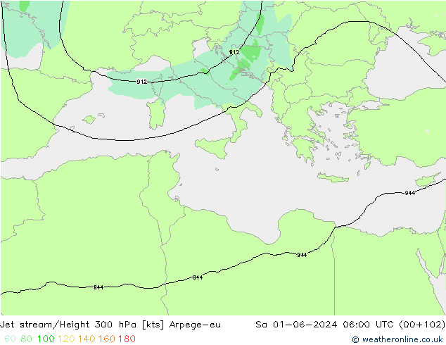 Jet Akımları Arpege-eu Cts 01.06.2024 06 UTC