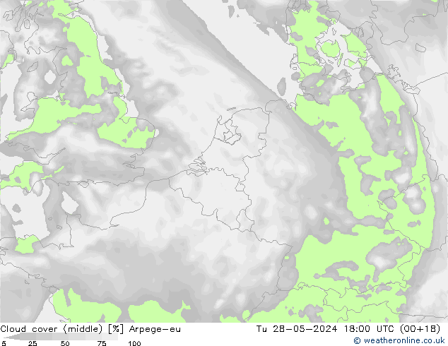 Bewolking (Middelb.) Arpege-eu di 28.05.2024 18 UTC