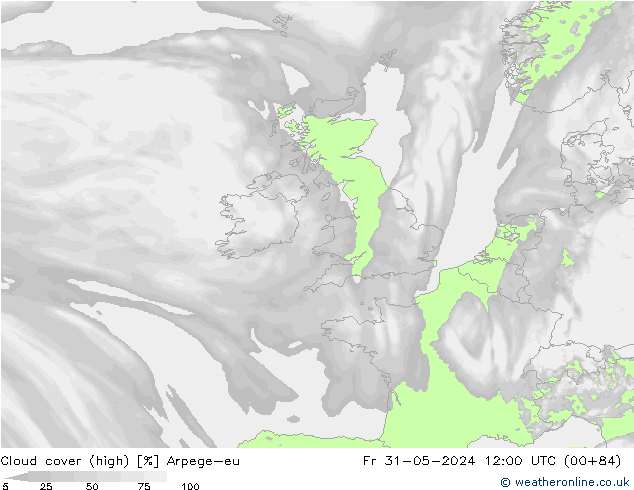 Bulutlar (yüksek) Arpege-eu Cu 31.05.2024 12 UTC