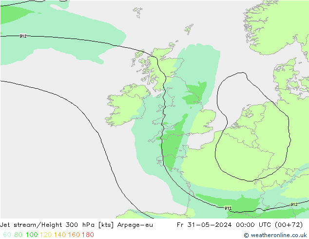 Jet stream Arpege-eu Sex 31.05.2024 00 UTC