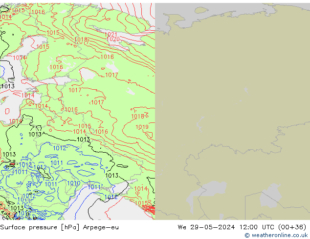 Surface pressure Arpege-eu We 29.05.2024 12 UTC