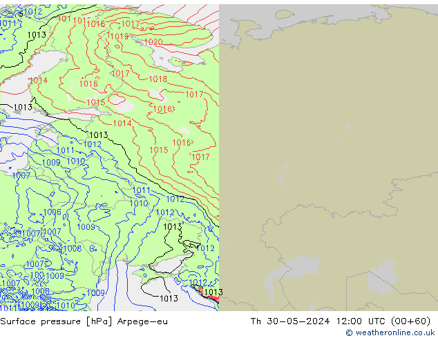 pression de l'air Arpege-eu jeu 30.05.2024 12 UTC