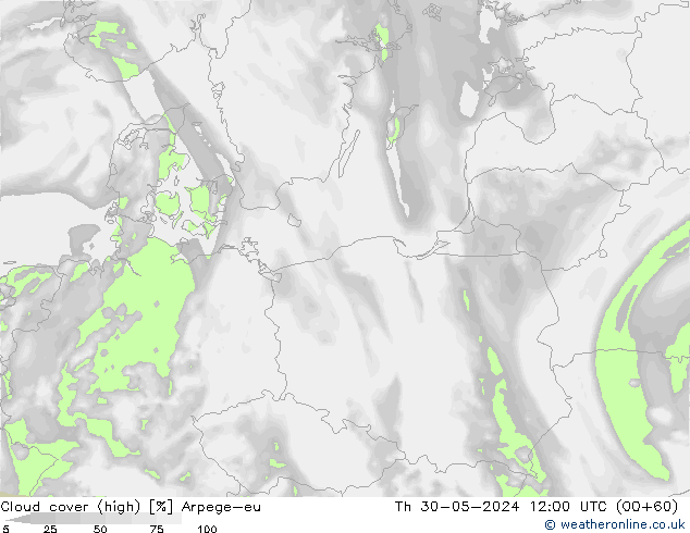 Bulutlar (yüksek) Arpege-eu Per 30.05.2024 12 UTC