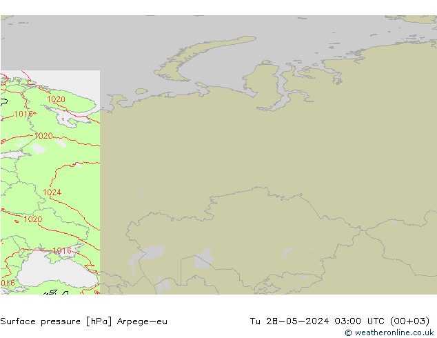 pressão do solo Arpege-eu Ter 28.05.2024 03 UTC