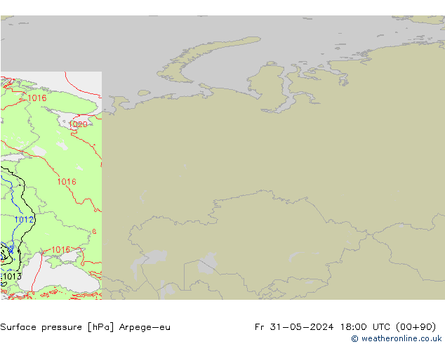 Yer basıncı Arpege-eu Cu 31.05.2024 18 UTC