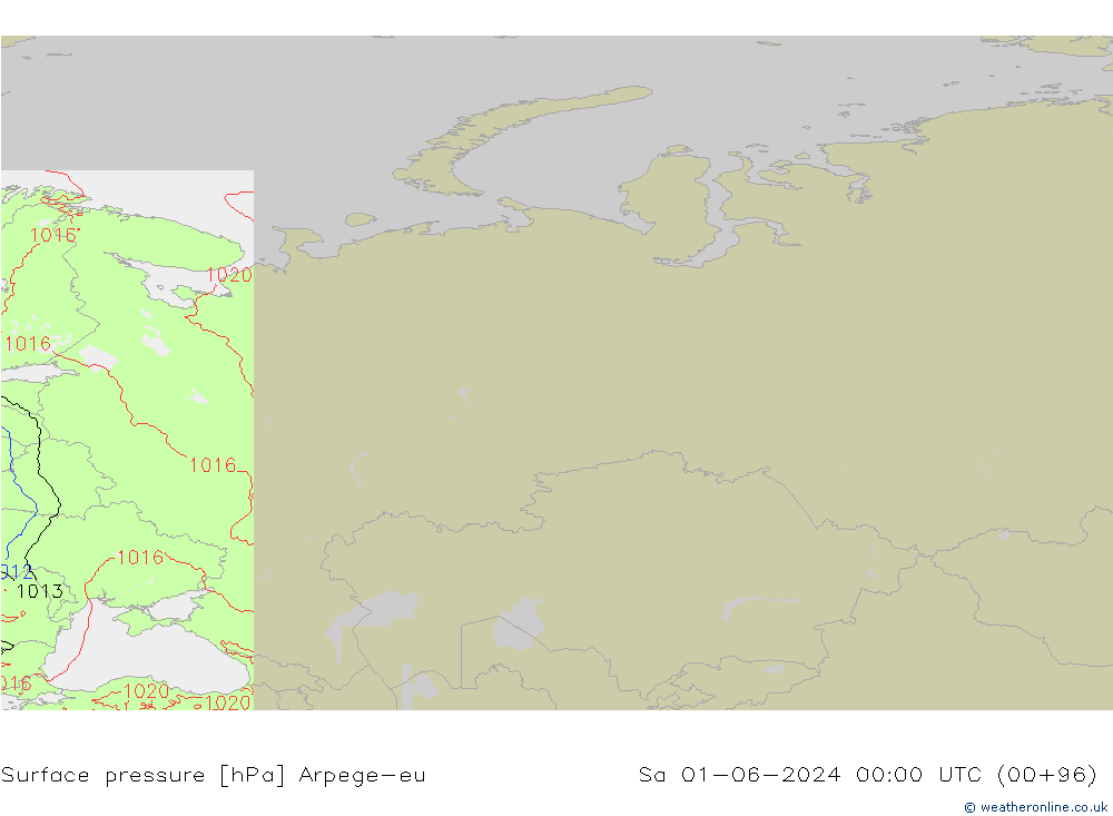 pression de l'air Arpege-eu sam 01.06.2024 00 UTC