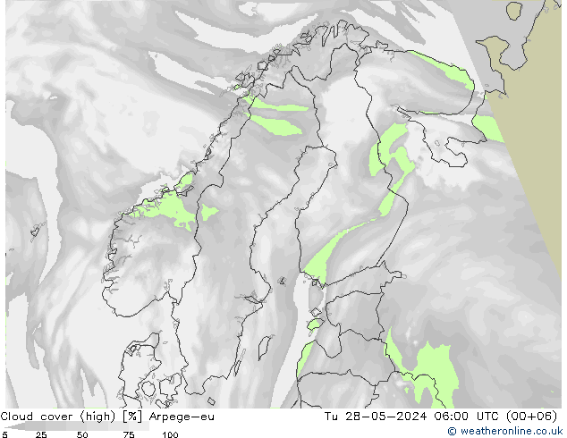 Bewolking (Hoog) Arpege-eu di 28.05.2024 06 UTC