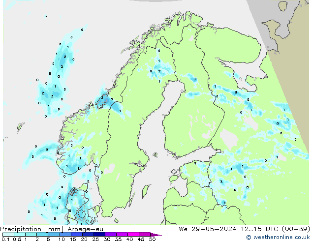 Yağış Arpege-eu Çar 29.05.2024 15 UTC