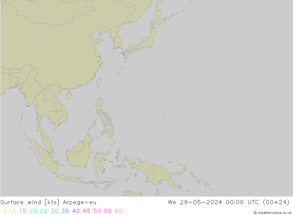 Bodenwind Arpege-eu Mi 29.05.2024 00 UTC