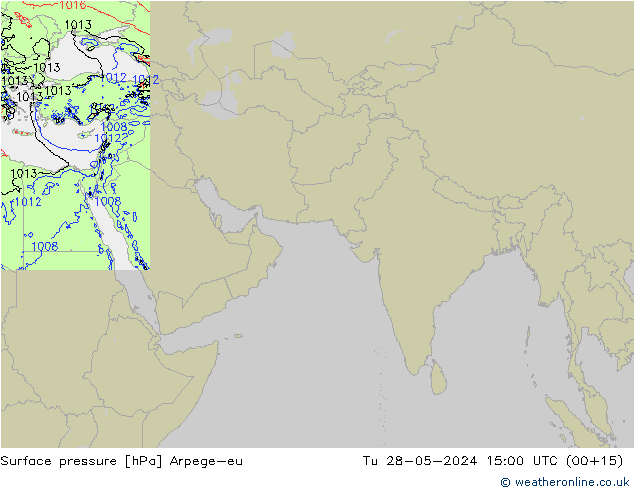 Surface pressure Arpege-eu Tu 28.05.2024 15 UTC