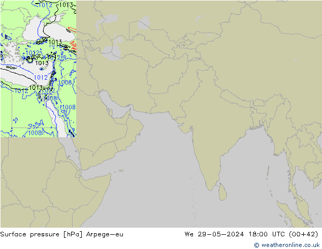 Luchtdruk (Grond) Arpege-eu wo 29.05.2024 18 UTC