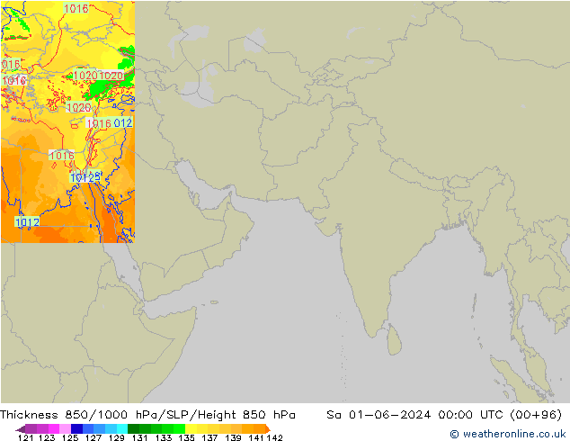 Thck 850-1000 hPa Arpege-eu Sa 01.06.2024 00 UTC