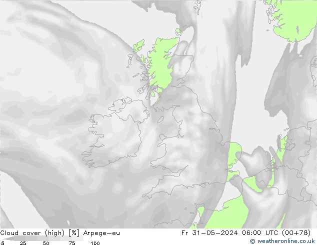 облака (средний) Arpege-eu пт 31.05.2024 06 UTC