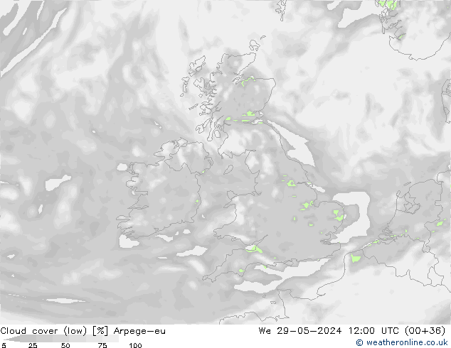 Bulutlar (düşük) Arpege-eu Çar 29.05.2024 12 UTC