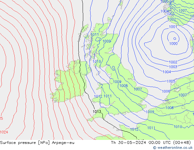 Yer basıncı Arpege-eu Per 30.05.2024 00 UTC