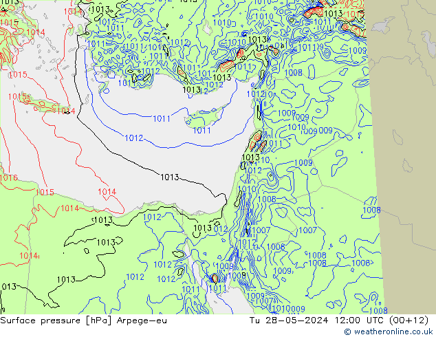 pression de l'air Arpege-eu mar 28.05.2024 12 UTC