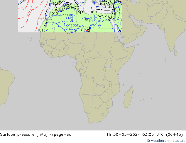Yer basıncı Arpege-eu Per 30.05.2024 03 UTC