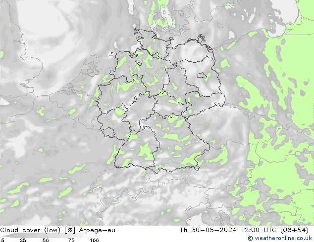 nuvens (baixo) Arpege-eu Qui 30.05.2024 12 UTC