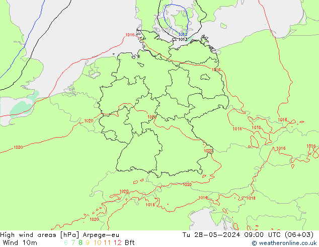 Izotacha Arpege-eu wto. 28.05.2024 09 UTC