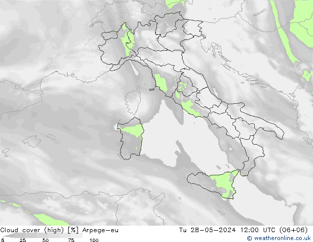 Wolken (hohe) Arpege-eu Di 28.05.2024 12 UTC