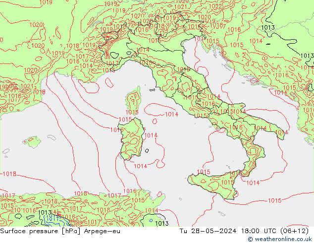 pression de l'air Arpege-eu mar 28.05.2024 18 UTC