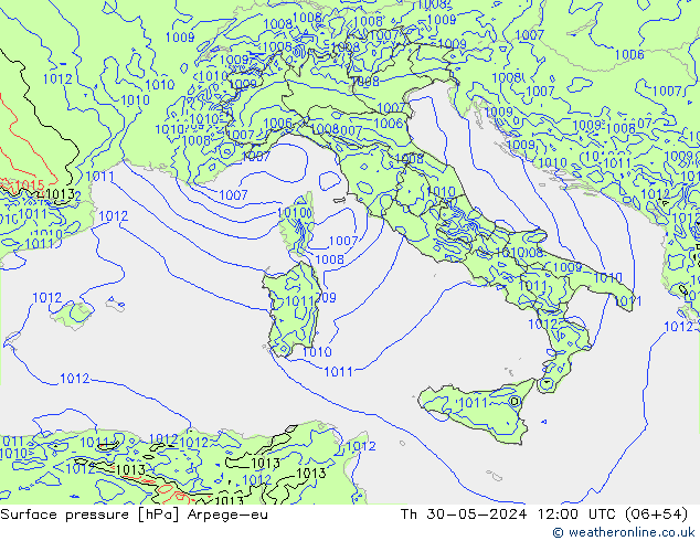 pression de l'air Arpege-eu jeu 30.05.2024 12 UTC