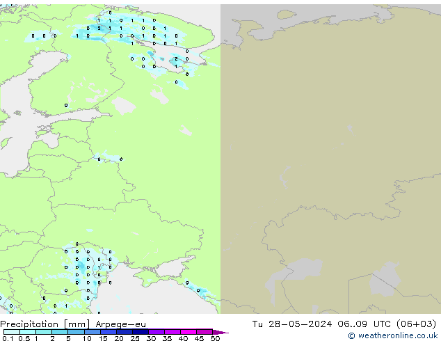 Yağış Arpege-eu Sa 28.05.2024 09 UTC