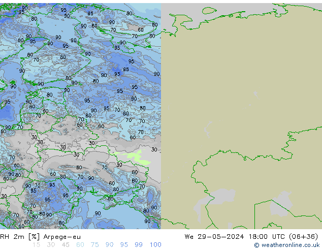 2m Nispi Nem Arpege-eu Çar 29.05.2024 18 UTC